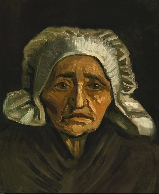 Van Gogh - Capul unui taranci batrane cu boneta alba